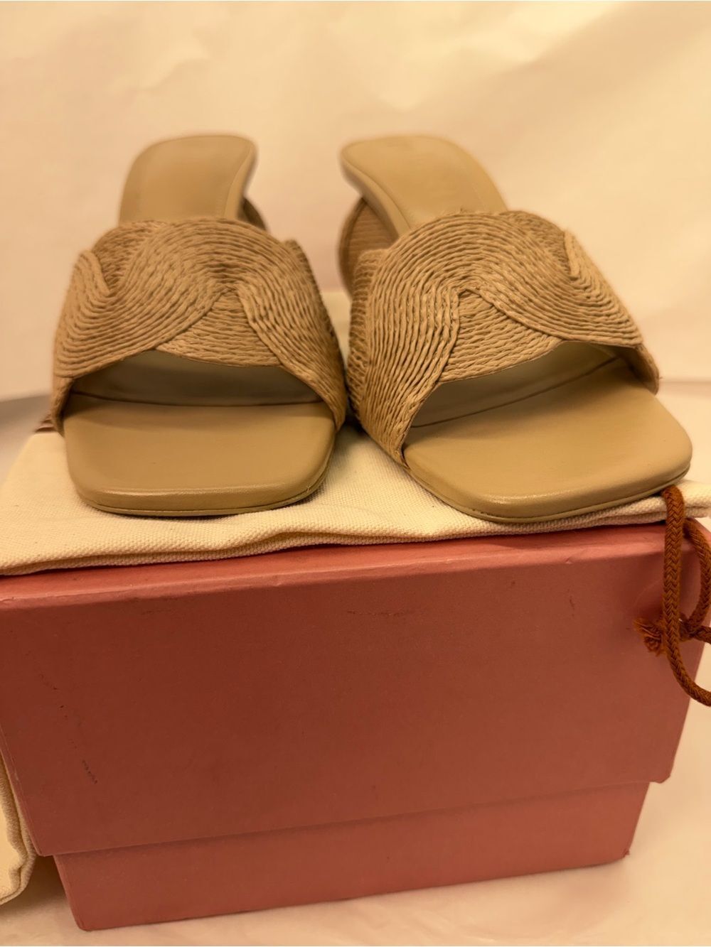 Cult Gaia Noor Sandal in Natural raatan open toe high heel - Picture 6 of 10